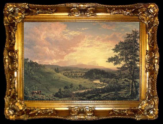framed  Frederic Edwin Church View near Stockridge, ta009-2